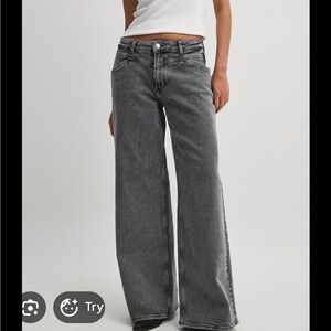 NA-KD Gray Denim Jeans